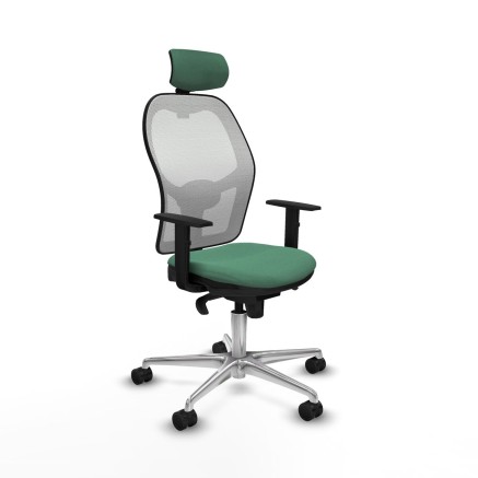 Office Chair with Headrest Piqueras y Crespo 1D086N2 Emerald Green