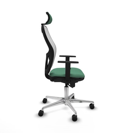 Sedia Ufficio con Poggiatesta Piqueras y Crespo 1D086N2 Verde Smeraldo 2