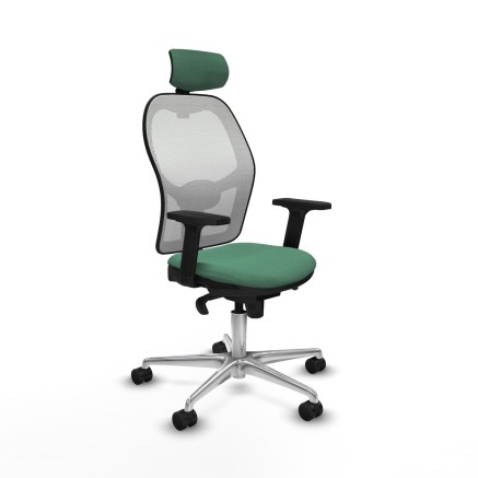 Chaise de Bureau avec Appui-tête Piqueras y Crespo 2D086N2 Vert émer
