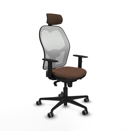 Office Chair with Headrest Piqueras y Crespo 1D036G2 White Dark brown