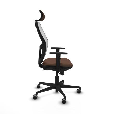 Sedia Ufficio con Poggiatesta Piqueras y Crespo 1D036G2 Bianco Marrone 2