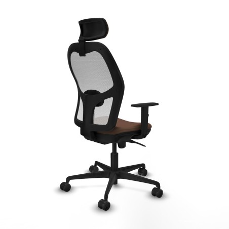 Sedia Ufficio con Poggiatesta Piqueras y Crespo 1D036N2 Bianco Marrone