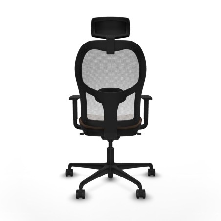 Sedia Ufficio con Poggiatesta Piqueras y Crespo 1D036N2 Bianco Marrone