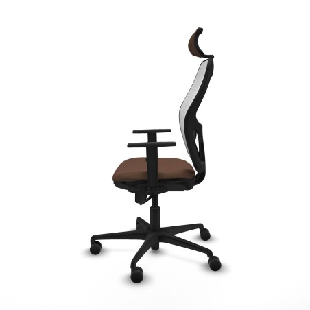 Office Chair with Headrest Piqueras y Crespo 1D036N2 White Dark brown