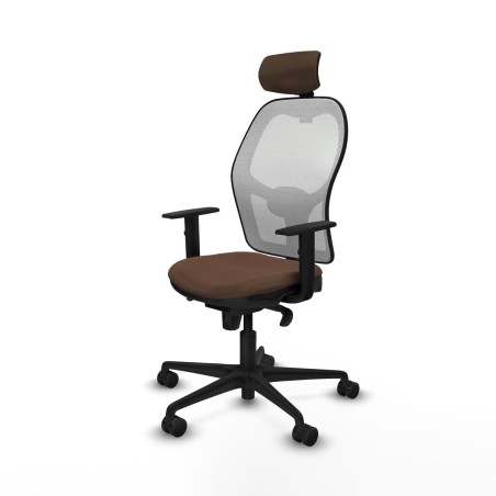 Office Chair with Headrest Piqueras y Crespo 1D036N2 White Dark brown
