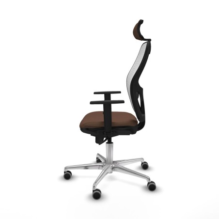 Chaise de Bureau avec Appui-tête Piqueras y Crespo 1D086G2 Blanc Brun