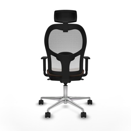 Sedia Ufficio con Poggiatesta Piqueras y Crespo 1D086N2 Bianco Marrone