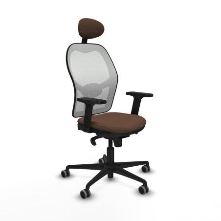 Bürostuhl mit Kopfstütze Piqueras y Crespo 2D036G1 Weiß Dunkelbraun