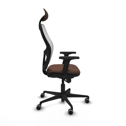 Bürostuhl mit Kopfstütze Piqueras y Crespo 2D036G1 Weiß Dunkelbraun 2
