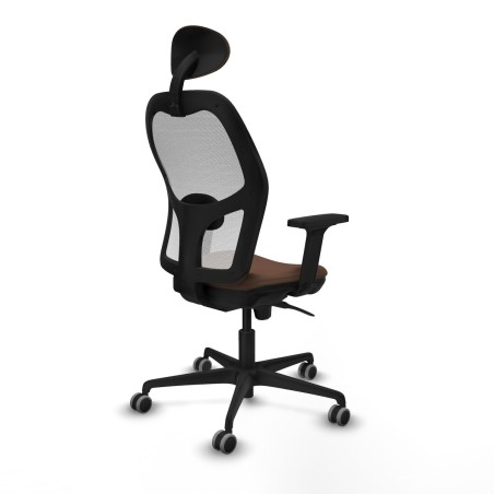 Bürostuhl mit Kopfstütze Piqueras y Crespo 2D036G1 Weiß Dunkelbraun