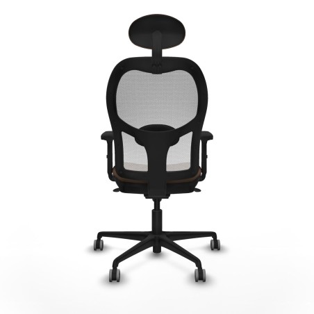 Bürostuhl mit Kopfstütze Piqueras y Crespo 2D036G1 Weiß Dunkelbraun