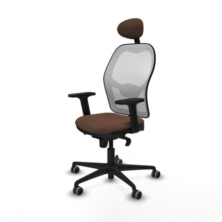 Bürostuhl mit Kopfstütze Piqueras y Crespo 2D036G1 Weiß Dunkelbraun