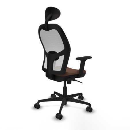 Bürostuhl mit Kopfstütze Piqueras y Crespo 2D036N1 Weiß Dunkelbraun