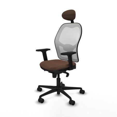 Bürostuhl mit Kopfstütze Piqueras y Crespo 2D036N1 Weiß Dunkelbraun