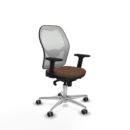 Chaise de Bureau Piqueras y Crespo 2D086G0 Blanc Brun foncé