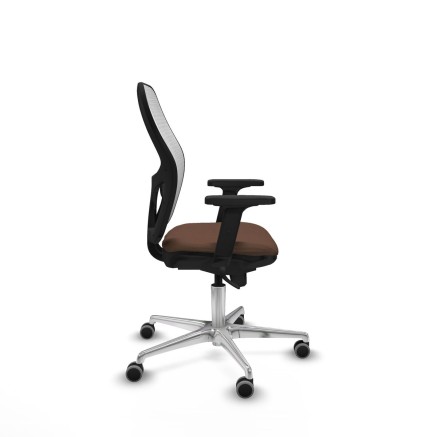 Chaise de Bureau Piqueras y Crespo 2D086G0 Blanc Brun foncé 2