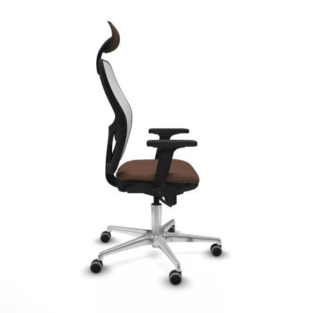 Office Chair with Headrest Piqueras y Crespo 2D086G1 White Dark brown