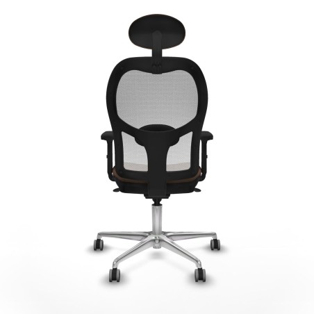 Office Chair with Headrest Piqueras y Crespo 2D086G1 White Dark brown