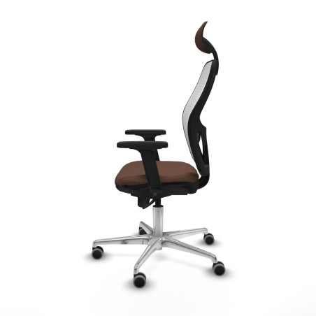 Office Chair with Headrest Piqueras y Crespo 2D086G1 White Dark brown