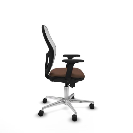 Sedia da Ufficio Piqueras y Crespo 2D086N0 Bianco Marrone scuro 2