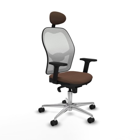 Chaise de Bureau avec Appui-tête Piqueras y Crespo 2D086N1 Blanc Brun