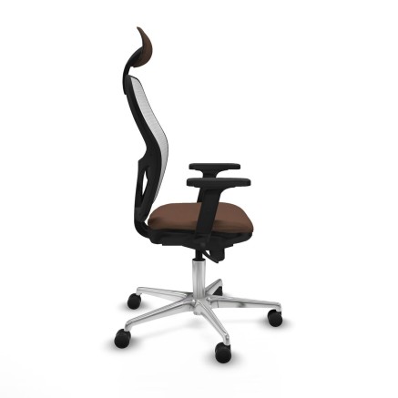 Bürostuhl mit Kopfstütze Piqueras y Crespo 2D086N1 Weiß Dunkelbraun 2