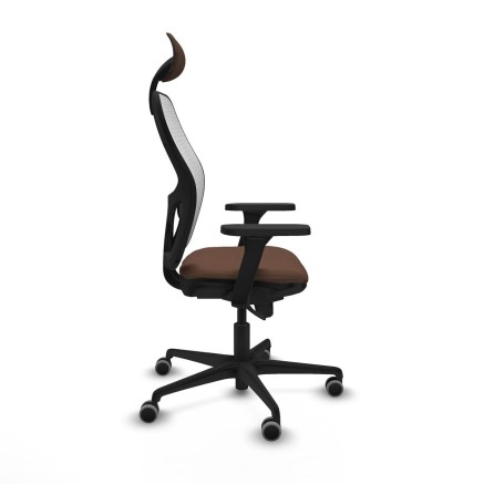 Chaise de Bureau avec Appui-tête Piqueras y Crespo 3D036G1 Blanc Brun 2