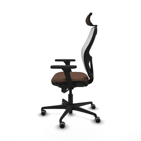 Chaise de Bureau avec Appui-tête Piqueras y Crespo 3D036G2 Blanc Brun