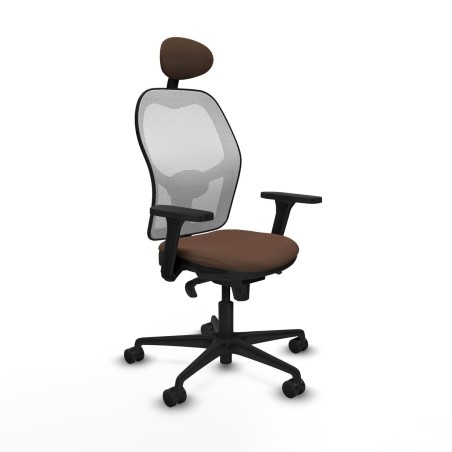 Bürostuhl mit Kopfstütze Piqueras y Crespo 3D036N1 Weiß Dunkelbraun