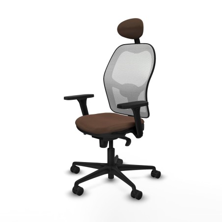 Bürostuhl mit Kopfstütze Piqueras y Crespo 3D036N1 Weiß Dunkelbraun