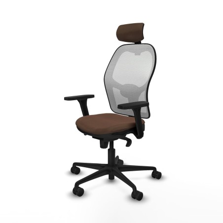 Chaise de Bureau avec Appui-tête Piqueras y Crespo 3D036N2 Blanc Brun