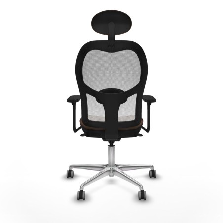 Sedia Ufficio con Poggiatesta Piqueras y Crespo 3D086G1 Bianco Marrone