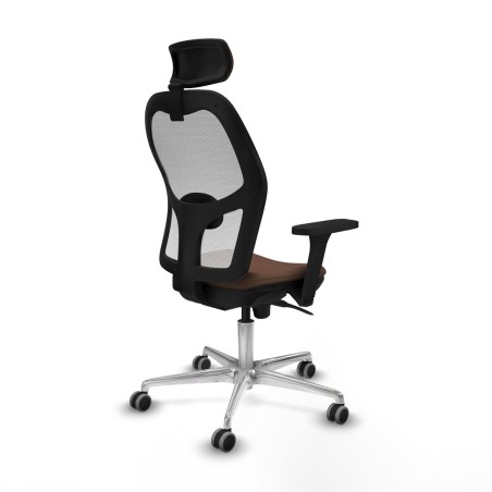 Office Chair with Headrest Piqueras y Crespo 3D086G2 White Dark brown