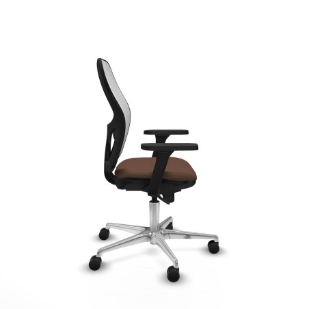 Chaise de Bureau Piqueras y Crespo 3D086N0 Blanc Brun foncé