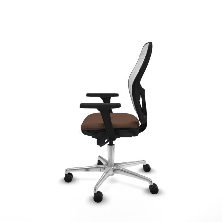 Chaise de Bureau Piqueras y Crespo 3D086N0 Blanc Brun foncé