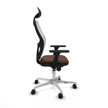 Bürostuhl mit Kopfstütze Piqueras y Crespo 3D086N1 Weiß Dunkelbraun