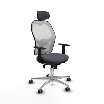 Office Chair with Headrest Piqueras y Crespo 1D086G2 Dark grey