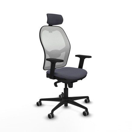 Chaise de Bureau avec Appui-tête Piqueras y Crespo 2D036G2 Gris fonc